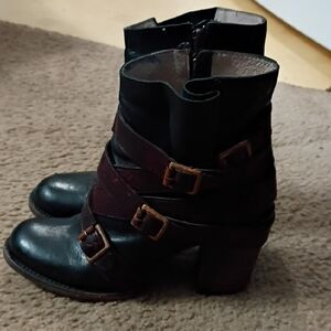 Freebird Leather Hustle Multi-Colored Booties SZ 7